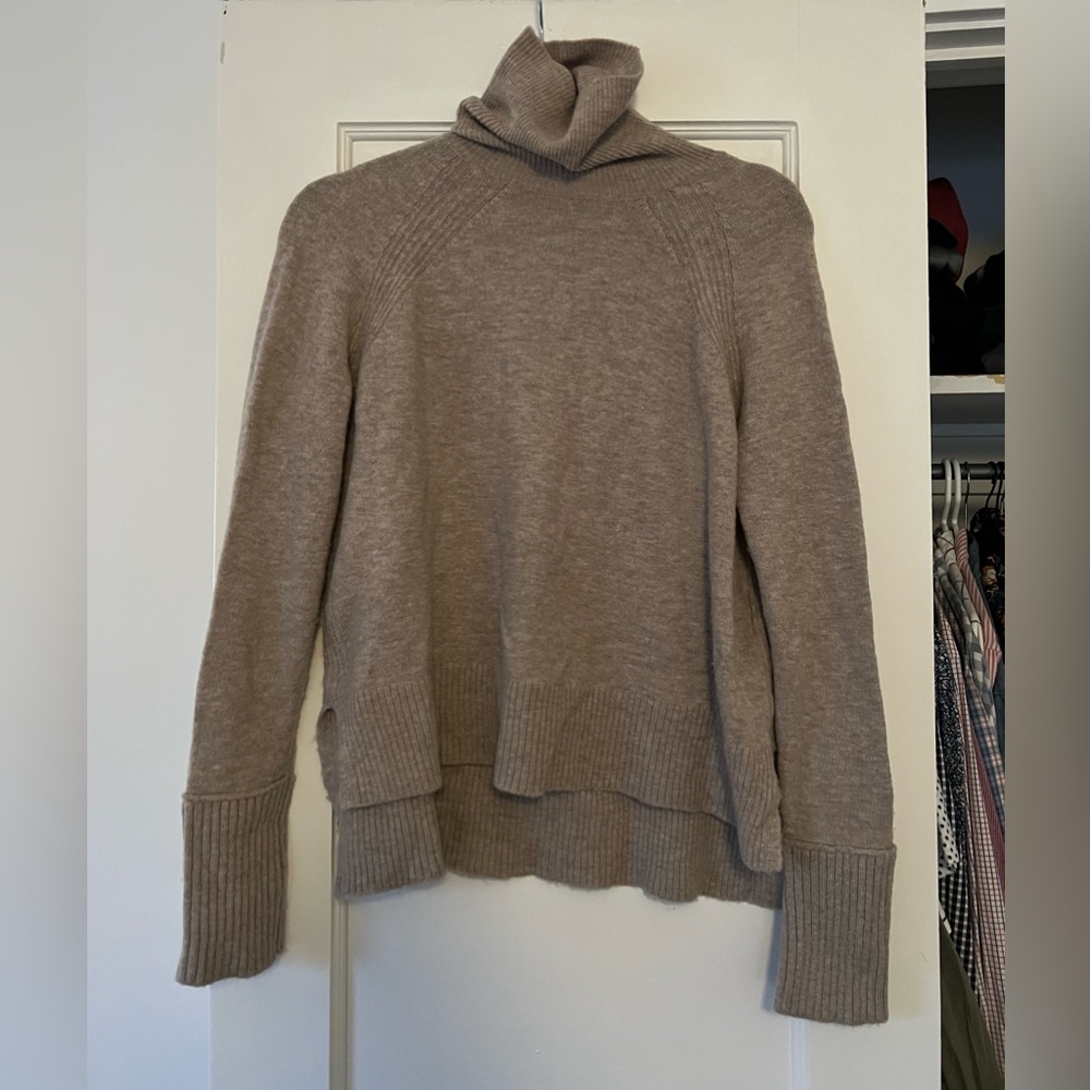 J crew tan turtleneck sweater size small